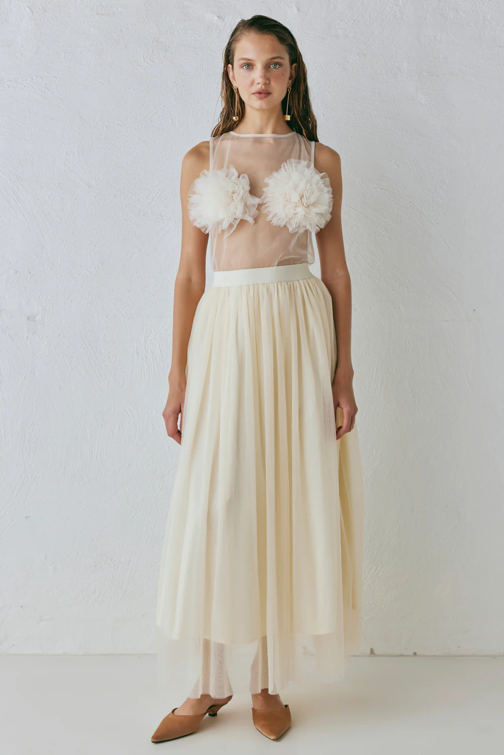 Irina Maxi Skirt Cream - Image 2