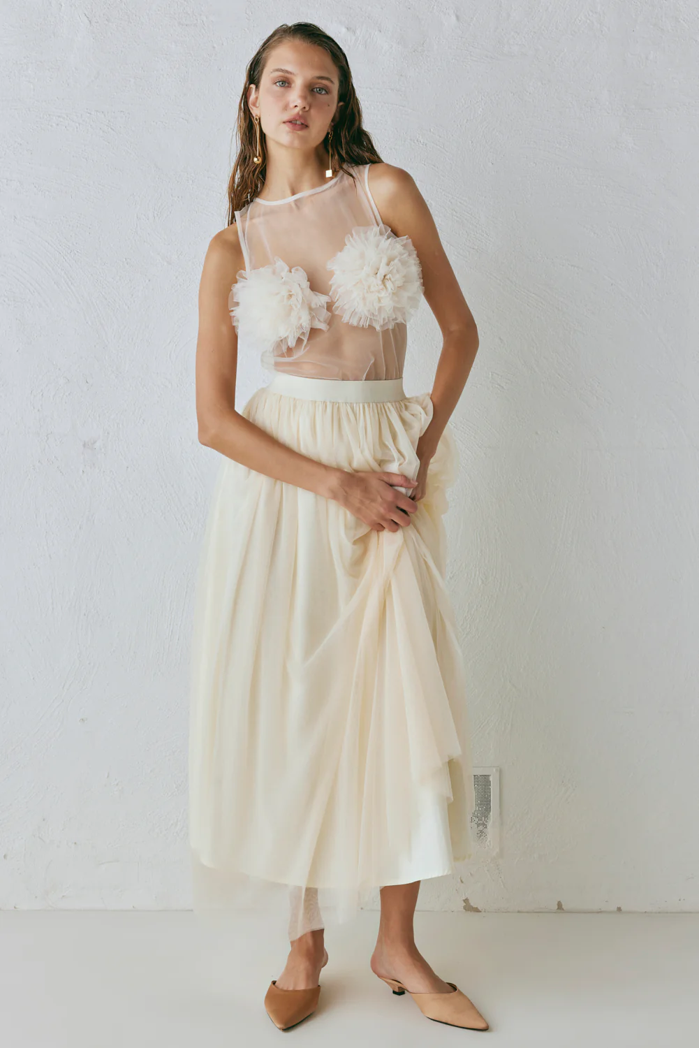 Irina Maxi Skirt Cream - Image 6