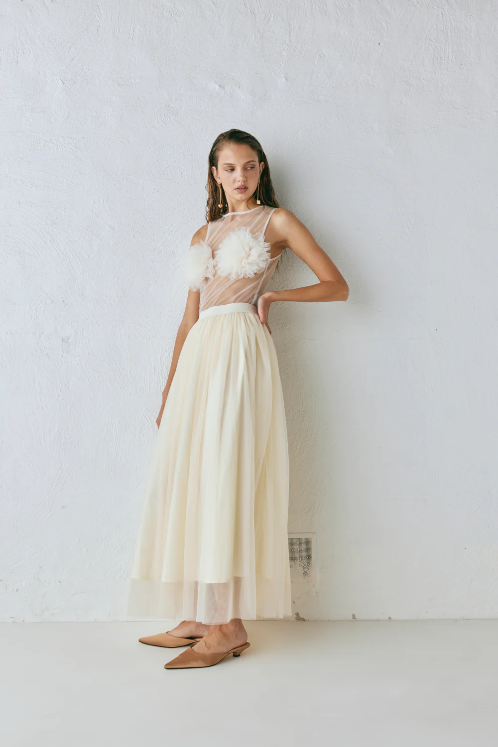 Irina Maxi Skirt Cream - Image 7