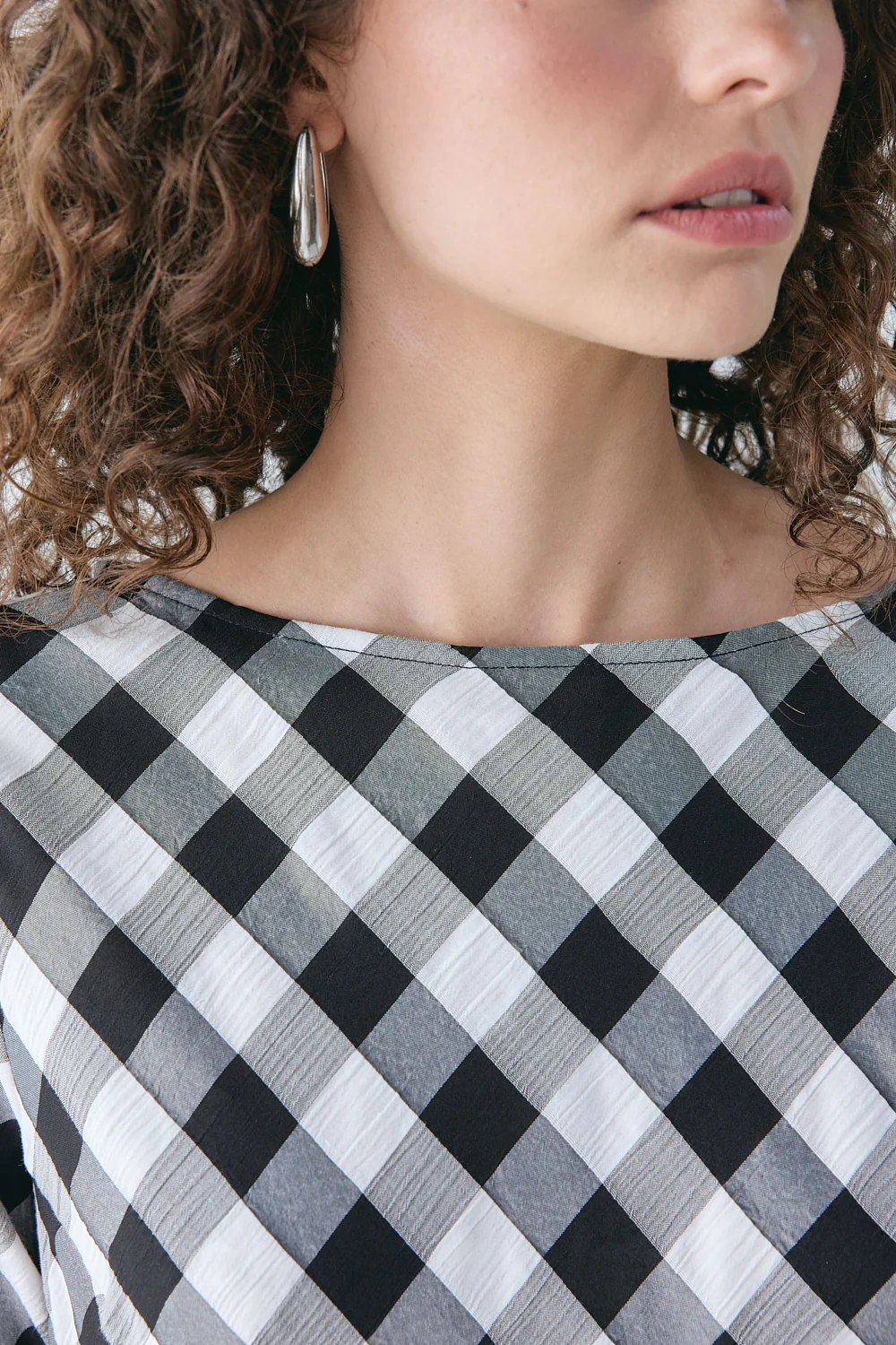 Jean Maxi Dress Black Check - Image 5