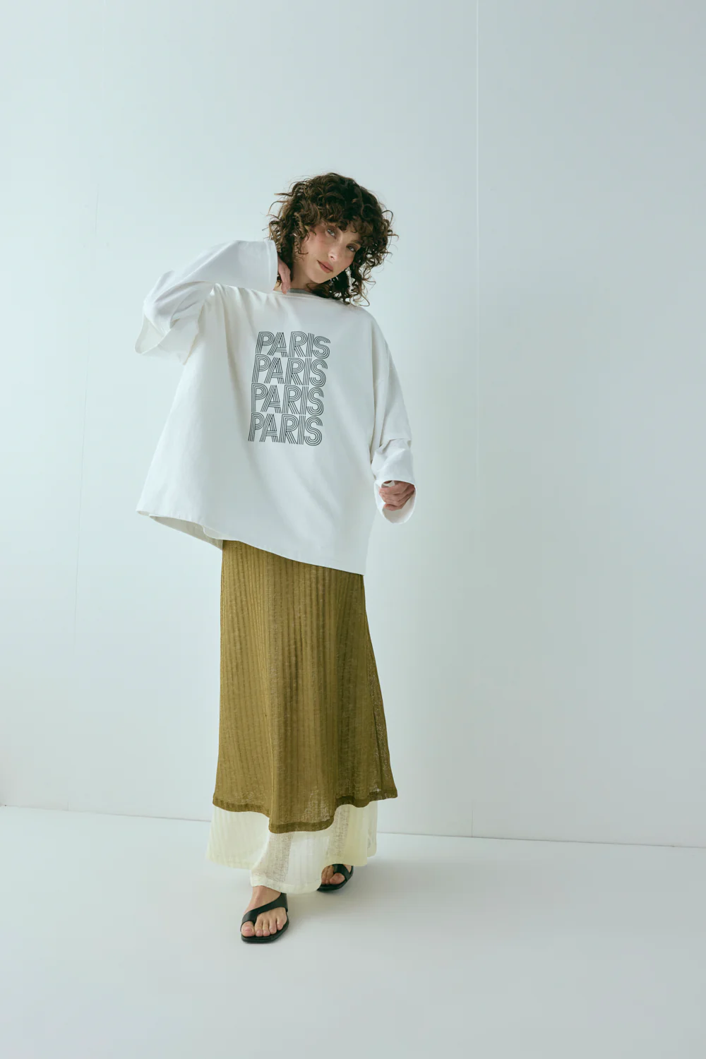 Jil Maxi Skirt Khaki - Image 5