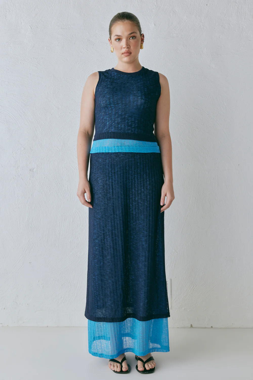 Jil Maxi Skirt Navy - Image 4