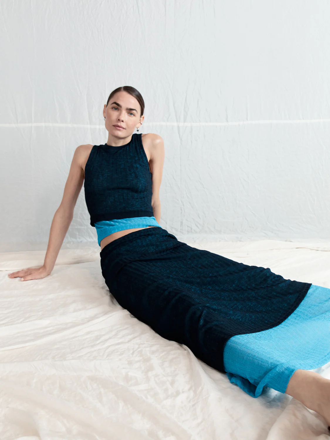 Jil Maxi Skirt Navy - Image 7