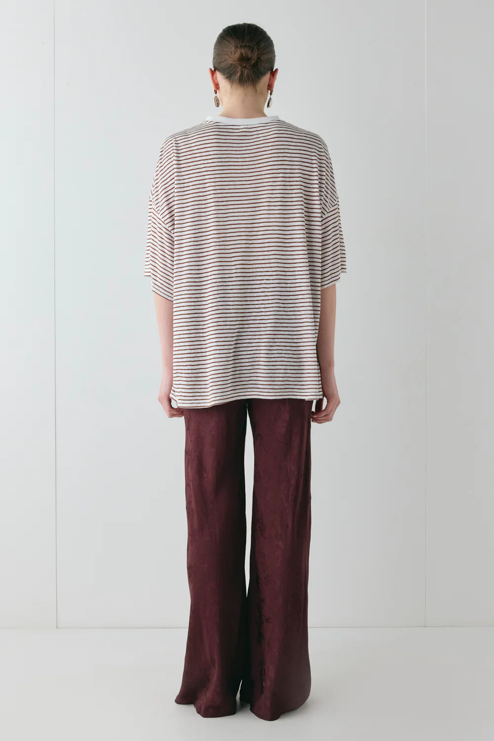 Josefin Jacquard Pants Wine - Image 6