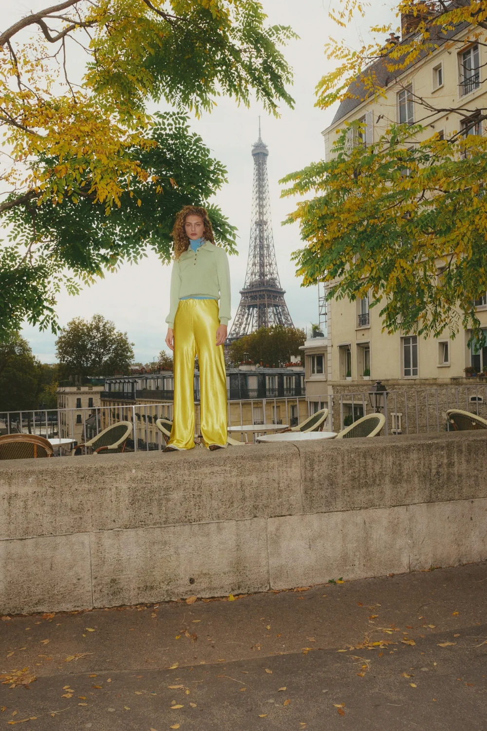 Josefin Satin Pants Citrus - Image 7