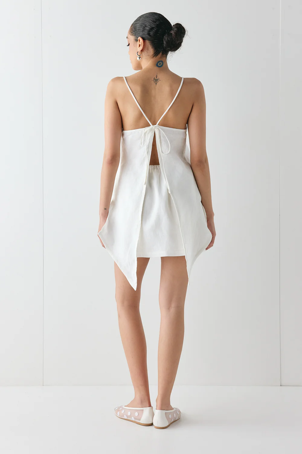 Jovi Linen Mini Skirt White - Image 6