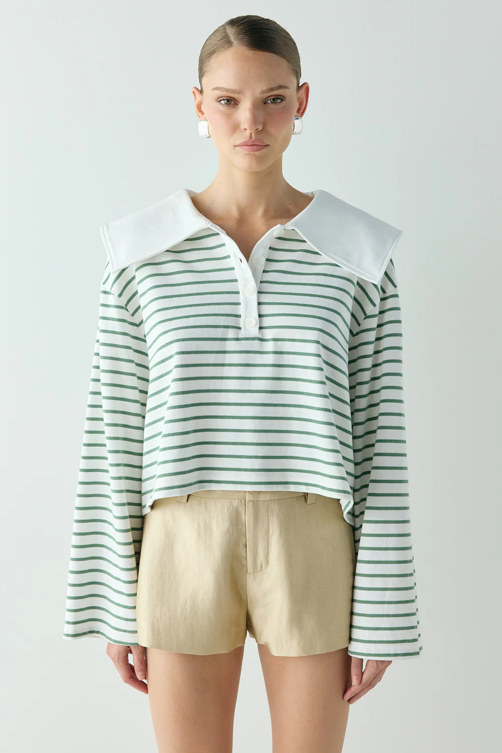 Julieta Polo Green Stripe