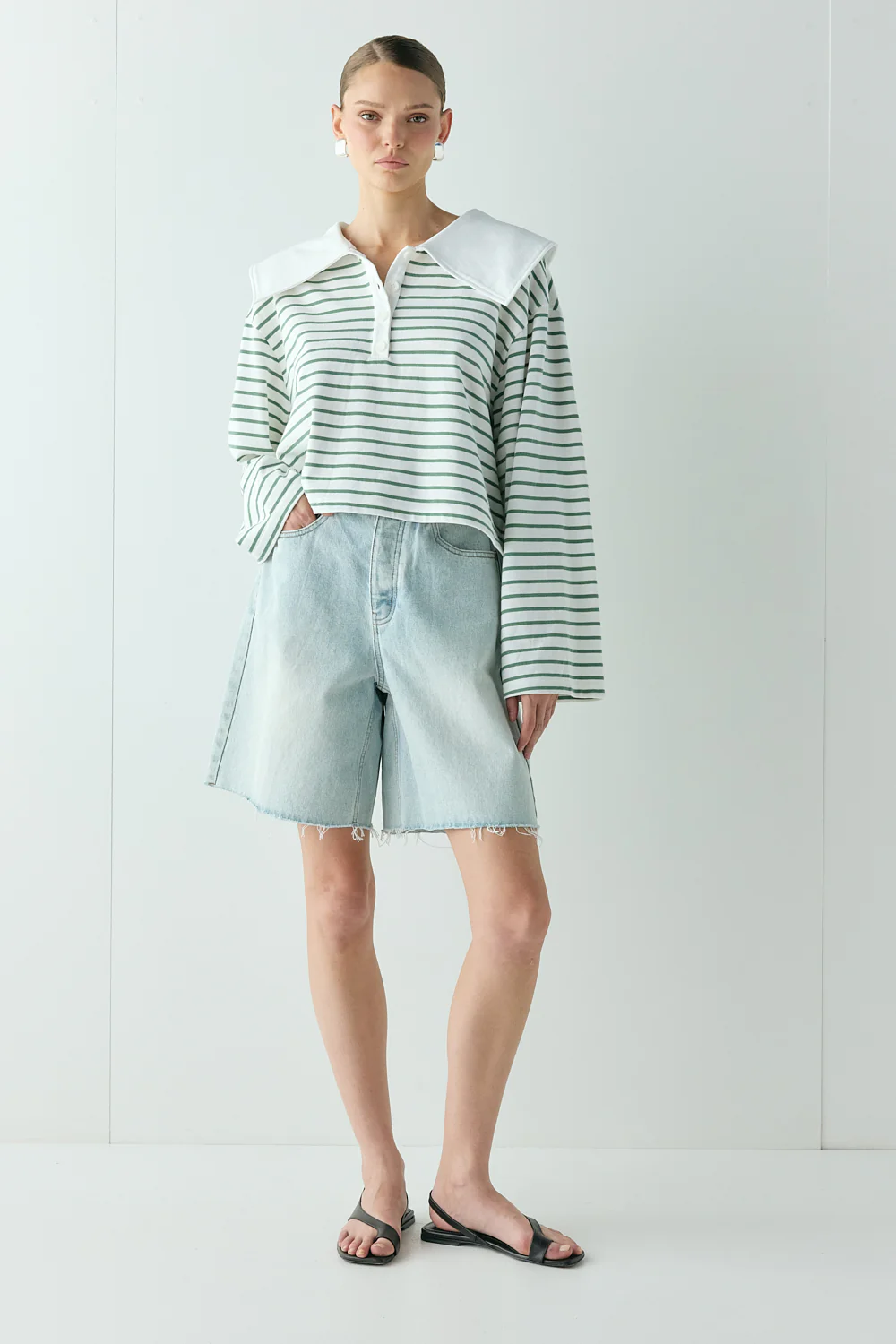 Julieta Polo Green Stripe - Image 3