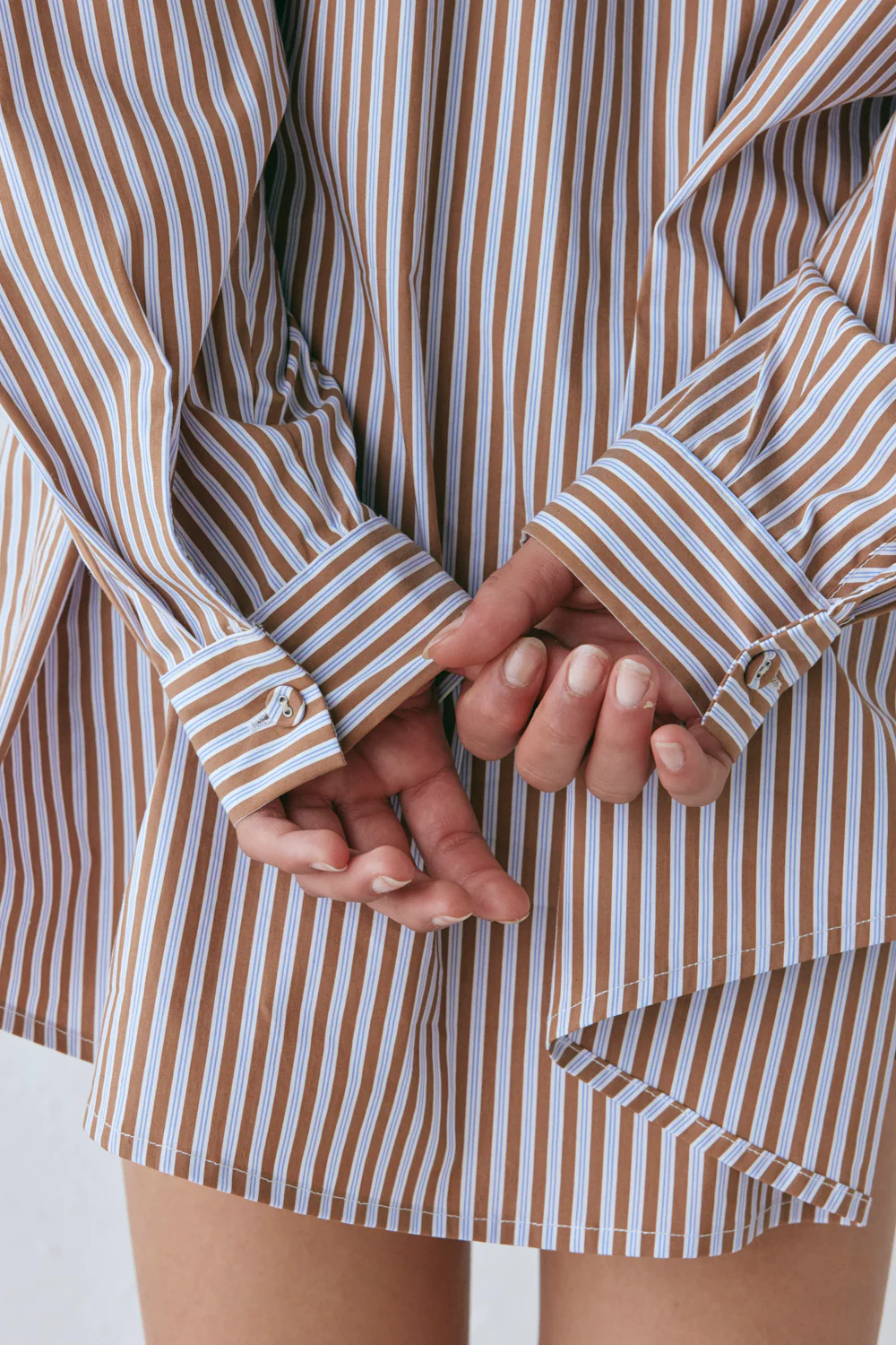 June Shirt Brown Stripe - Image 7
