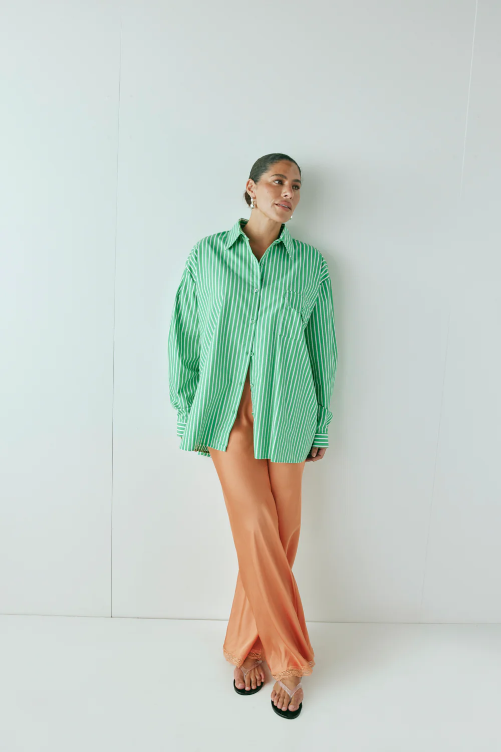 June Shirt Green Stripe - Image 3