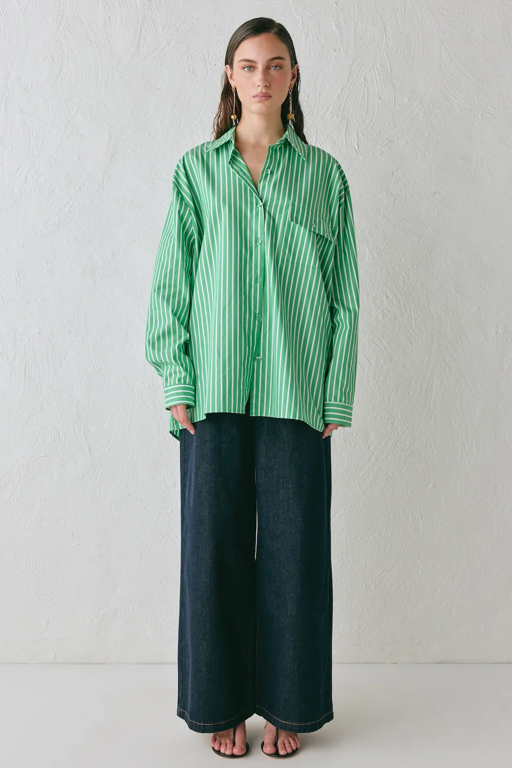 June Shirt Green Stripe - Image 6