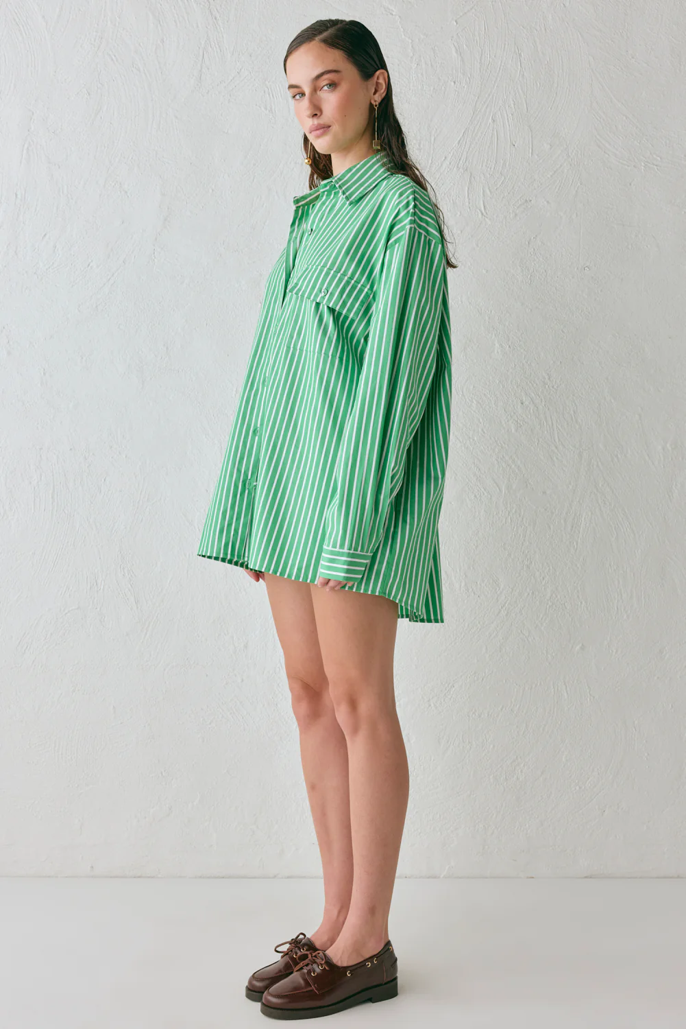 June Shirt Green Stripe - Image 7