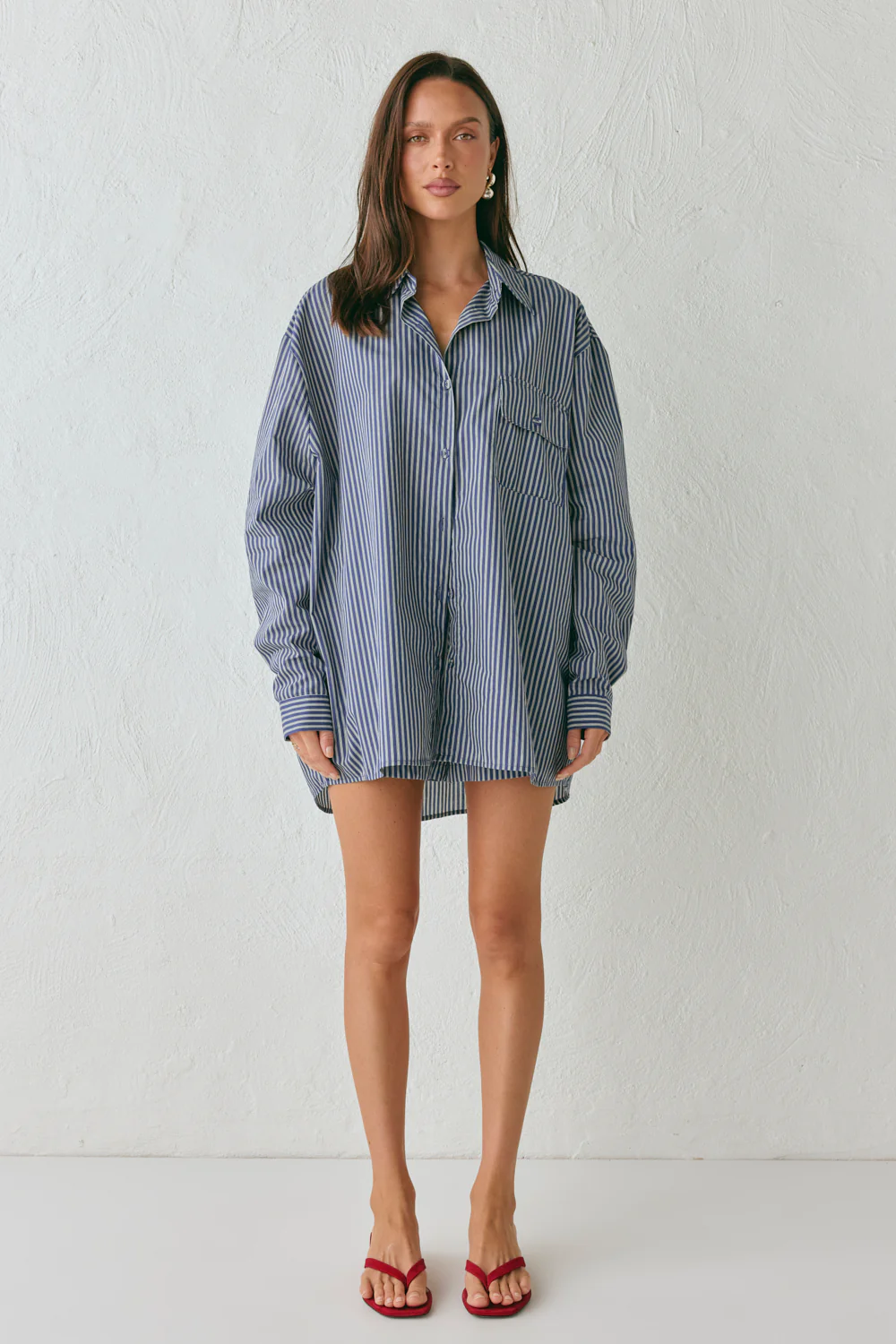 June Shirt Navy Stripe - Image 9