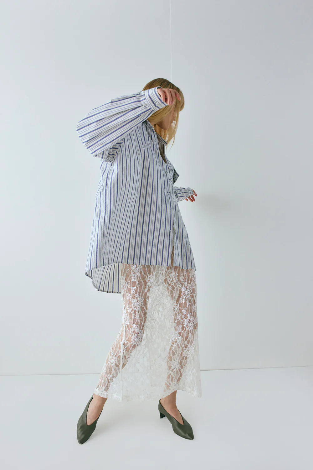 June Shirt Powder Stripe - Image 3