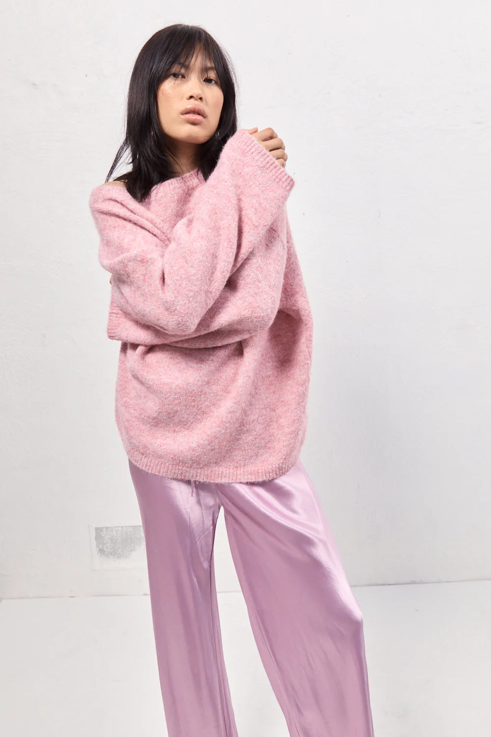 Juni Knit Jumper Pink Marle - Image 5