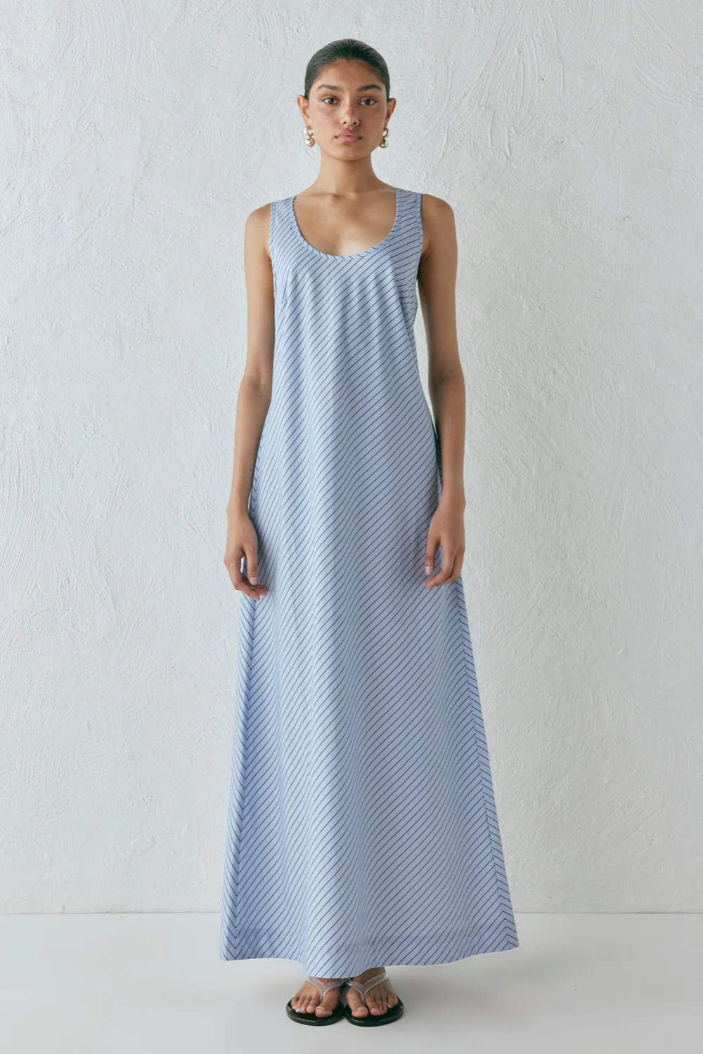 Kajal Maxi Dress Blue Stripe