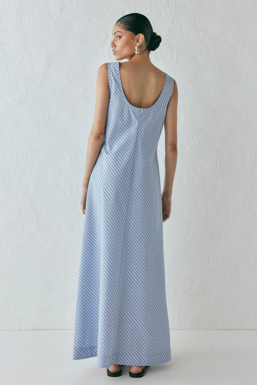 Kajal Maxi Dress Blue Stripe - Image 7