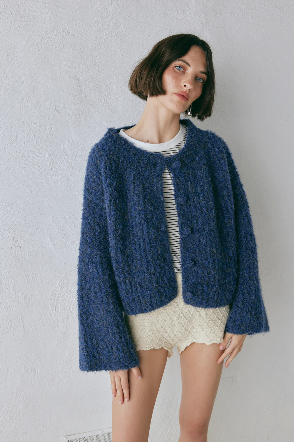 Lacy Knit Cardigan Marle - Image 5