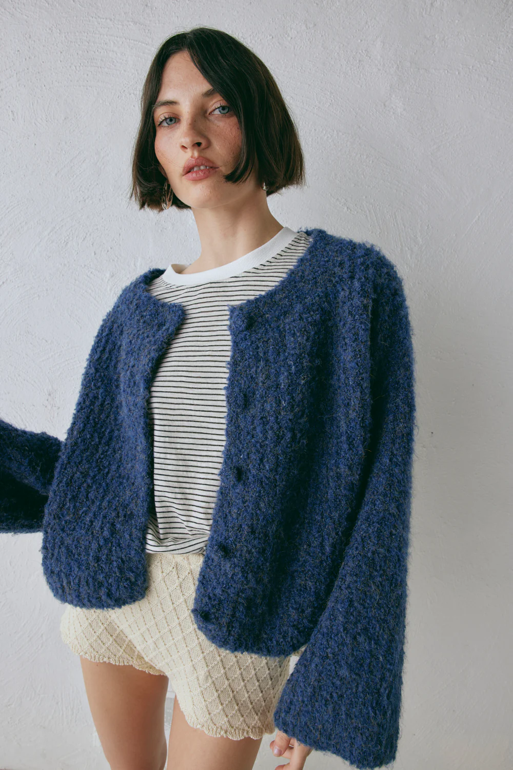Lacy Knit Cardigan Marle - Image 7