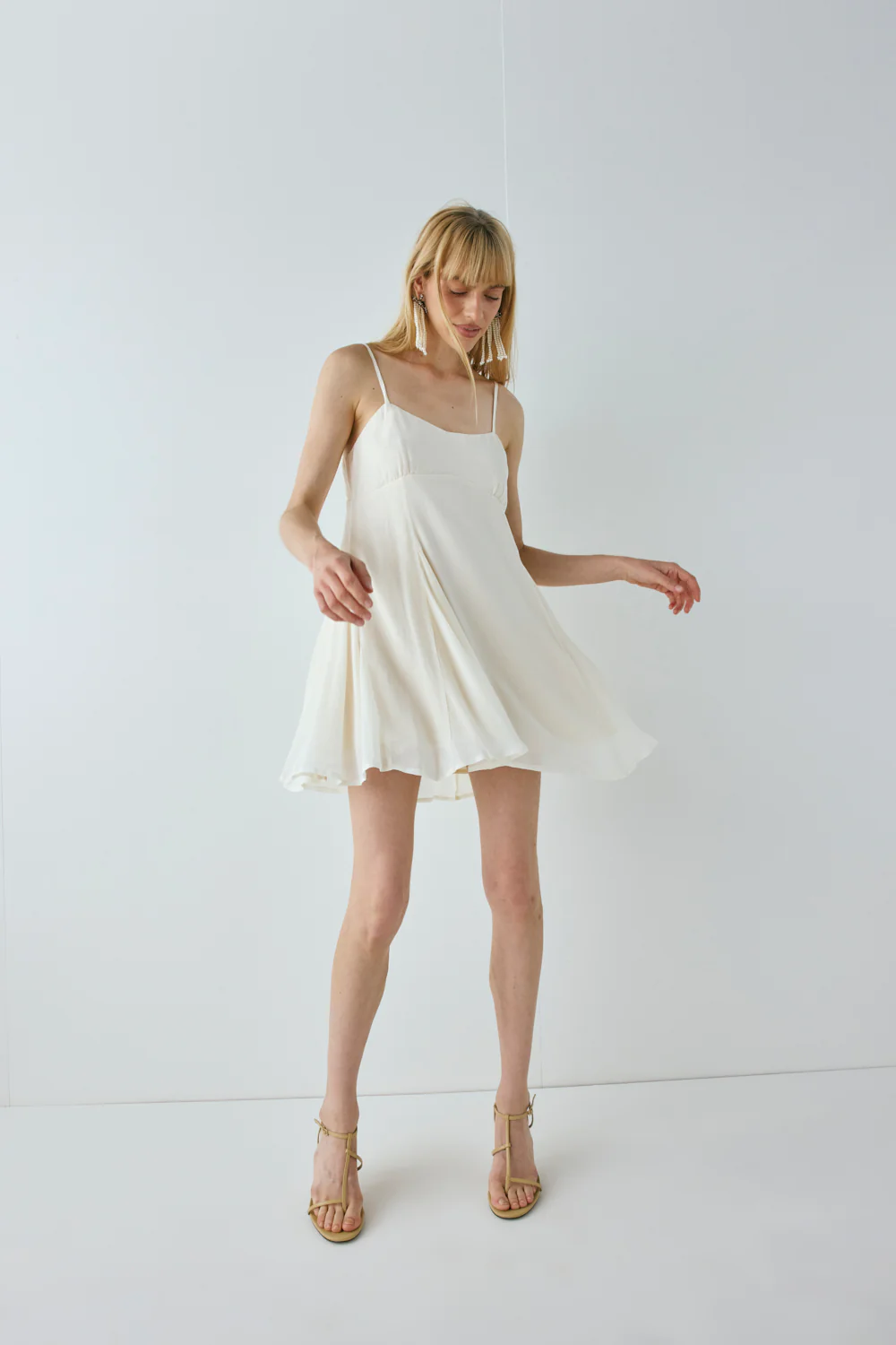 Laina Mini Dress Cream - Image 6