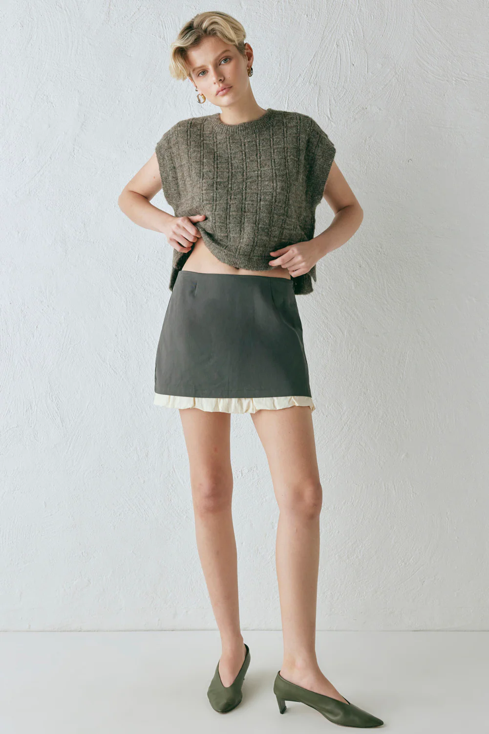 Lera Mini Skirt Charcoal - Image 7