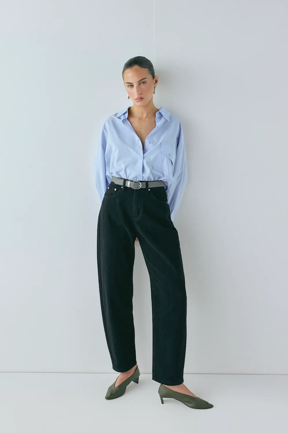 Lex Barrel Denim Jeans Black