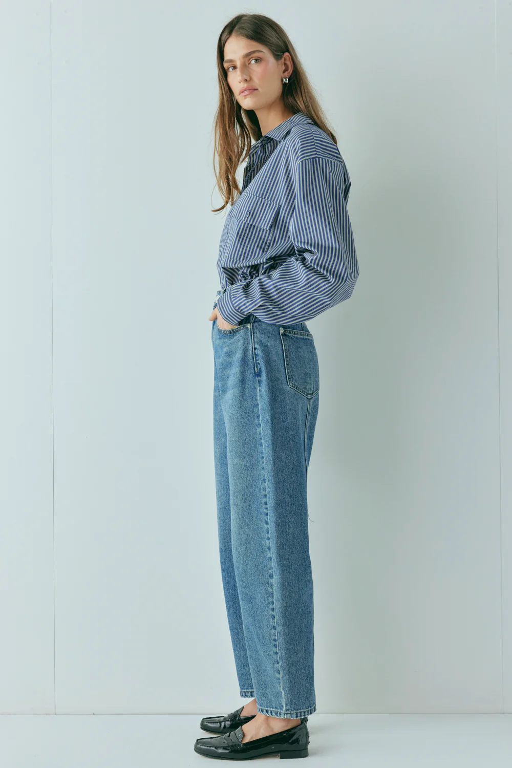 Lex Barrel Denim Jeans Blue - Image 2