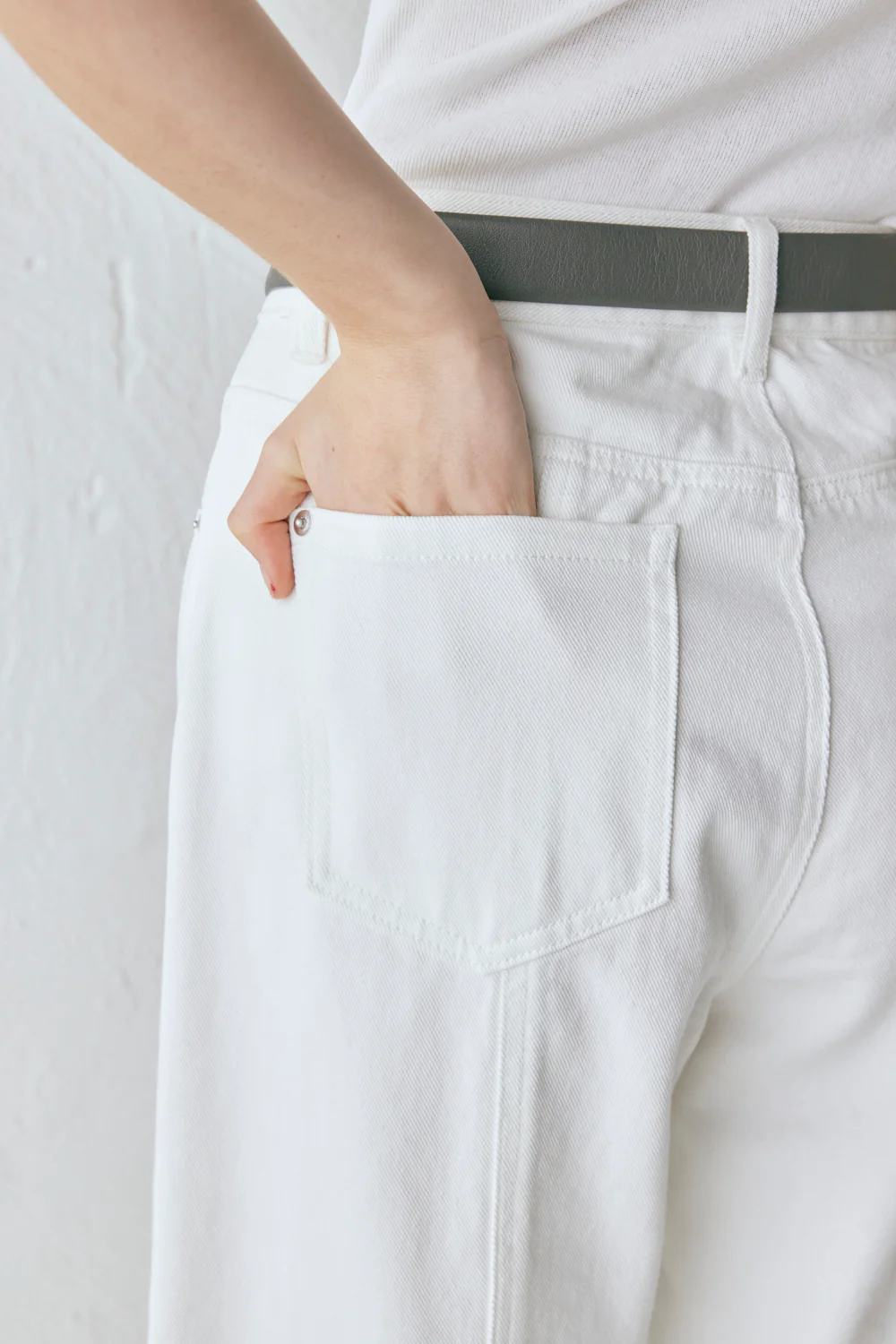 Lex Barrel Denim Jeans White - Image 3