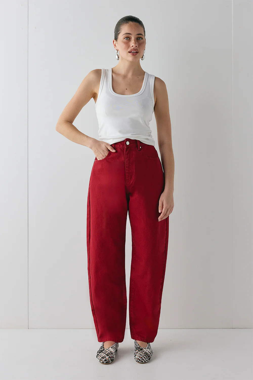 Lex Barrel Jeans Red