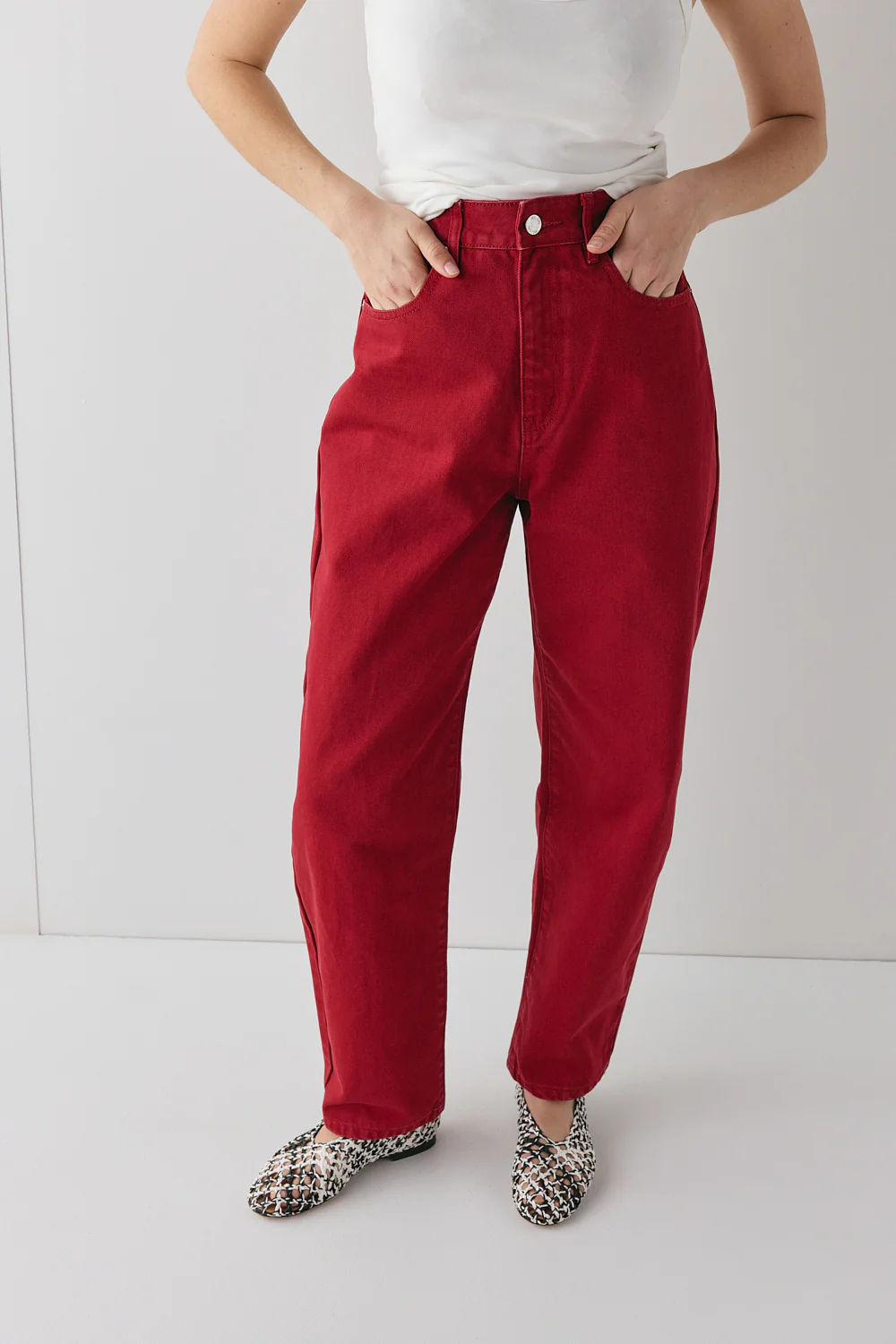 Lex Barrel Jeans Red - Image 2