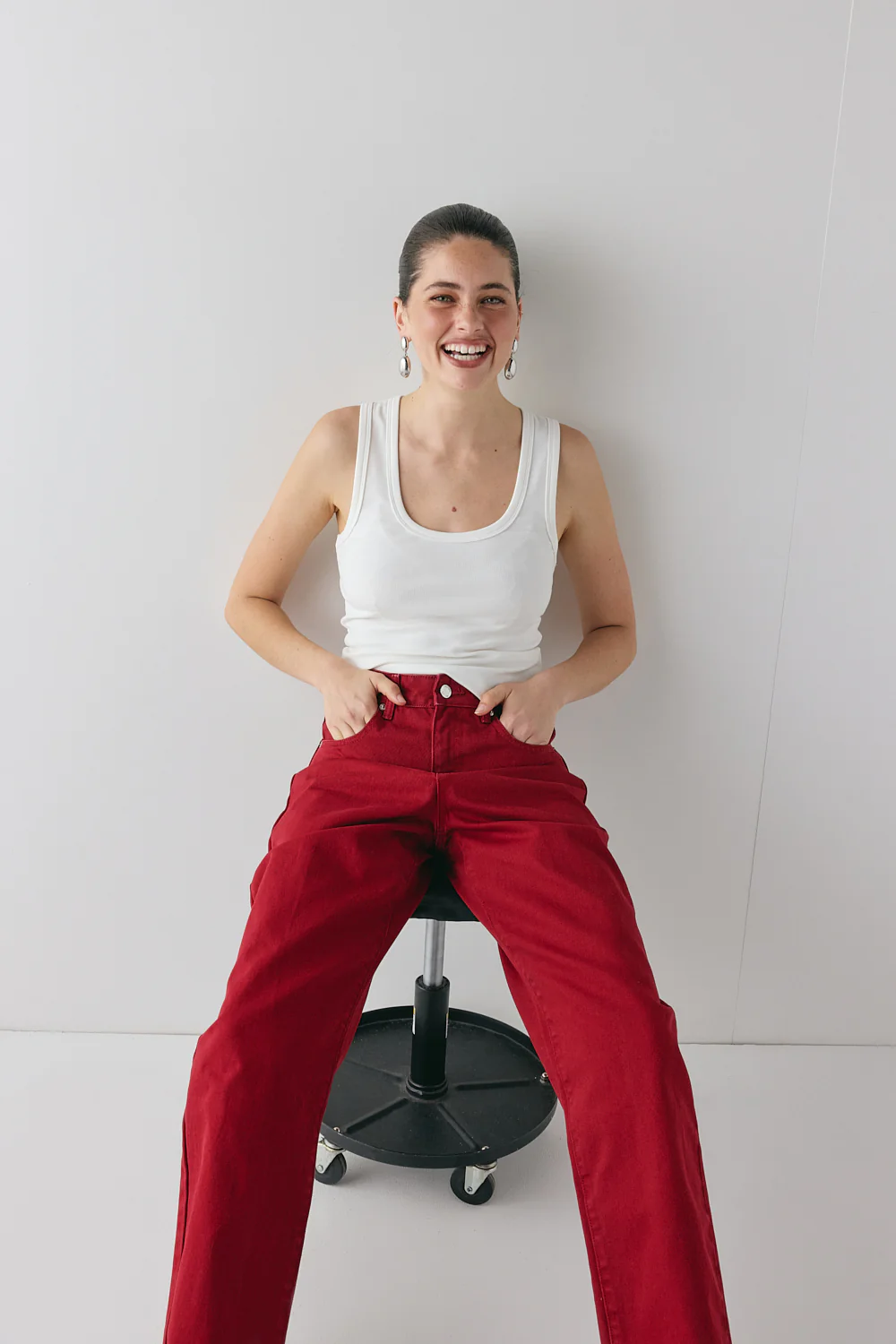 Lex Barrel Jeans Red - Image 3