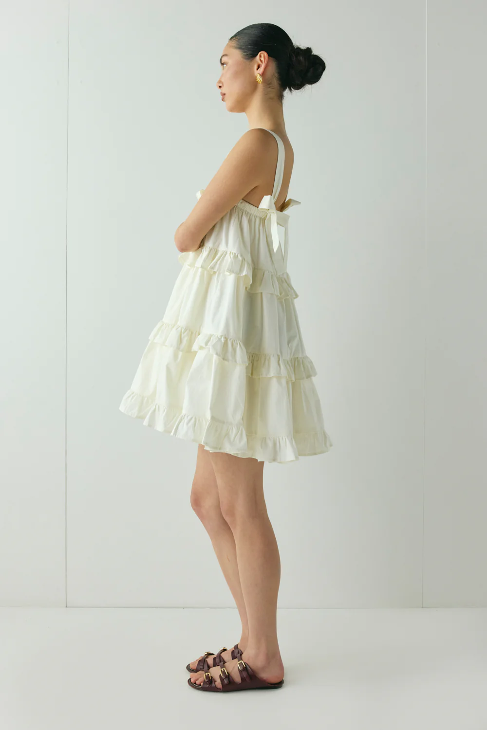 Lila Mini Dress Cream - Image 6
