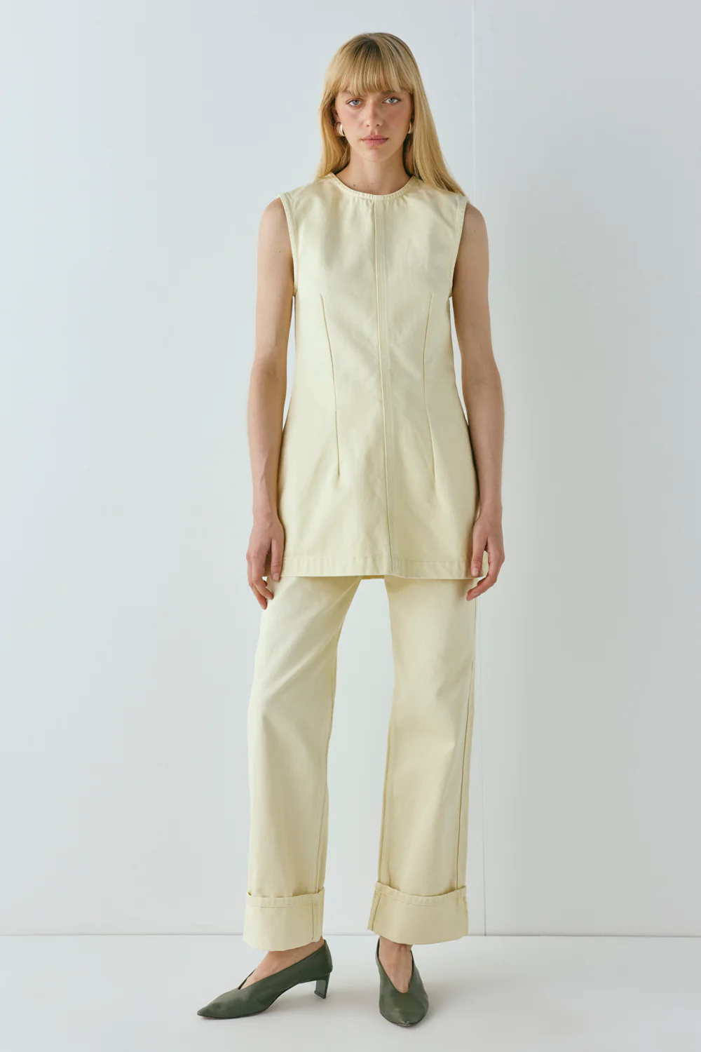 Lolita Denim Mini Dress Butter - Image 2