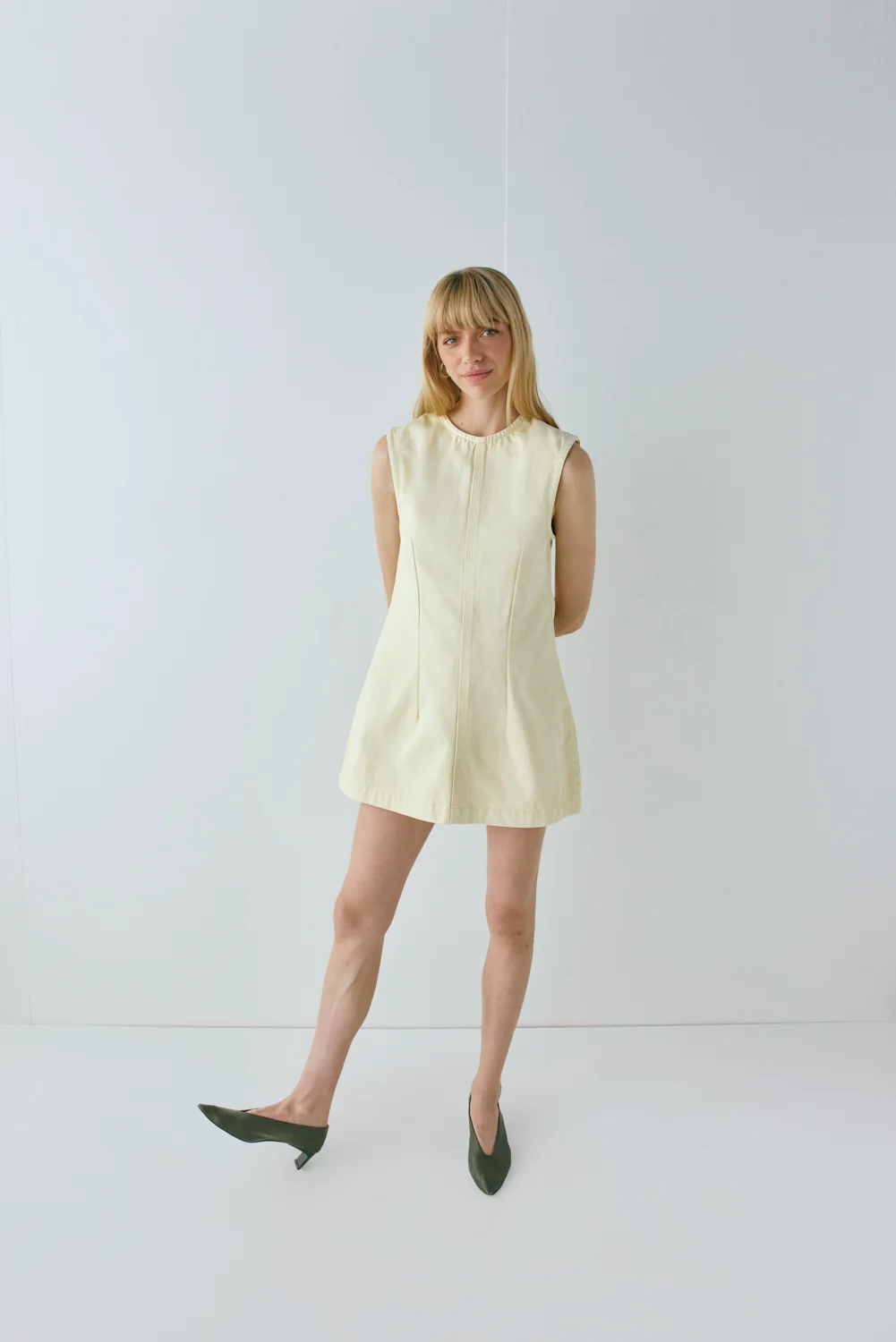 Lolita Denim Mini Dress Butter - Image 7