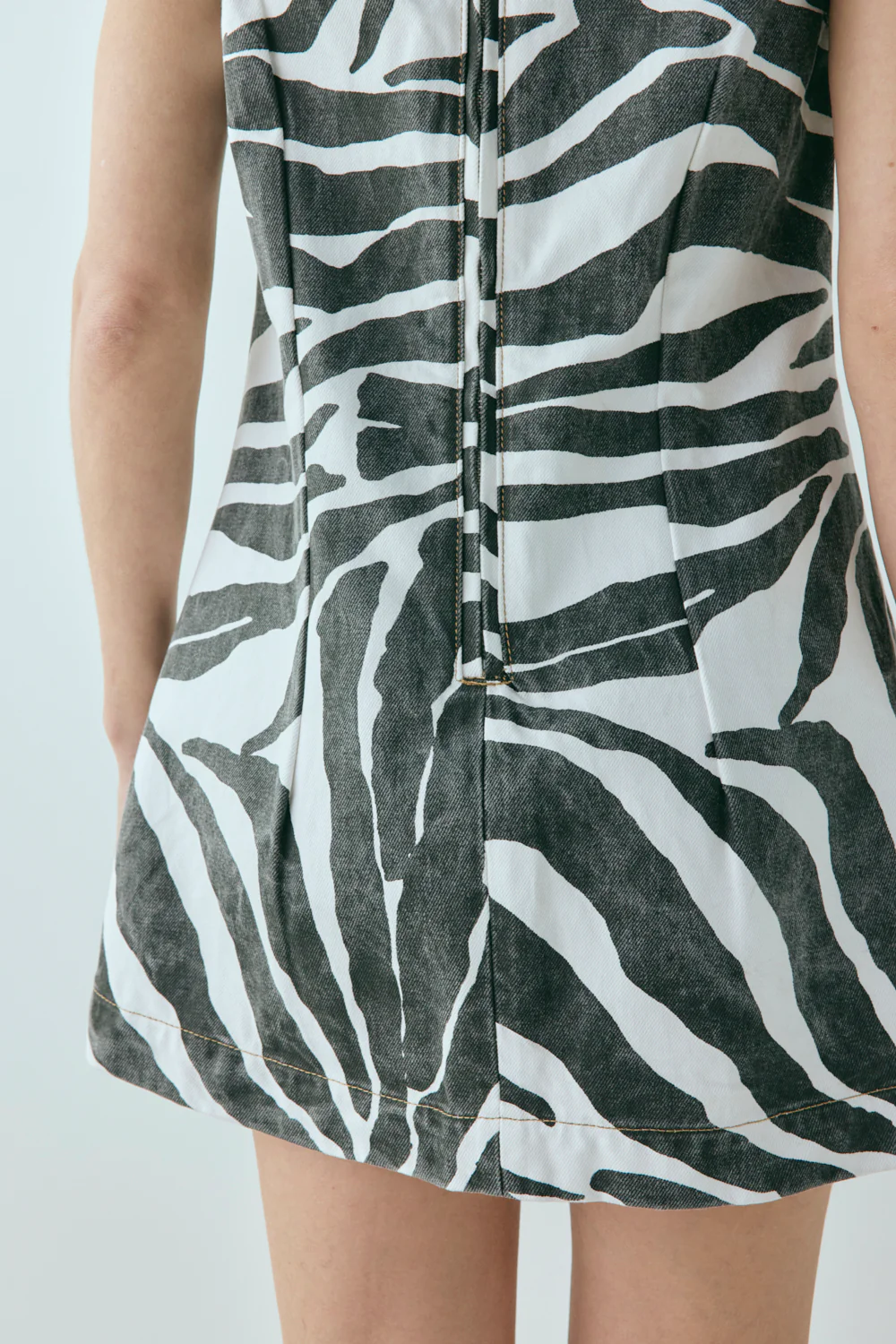 Lolita Denim Mini Dress Zebra - Image 8