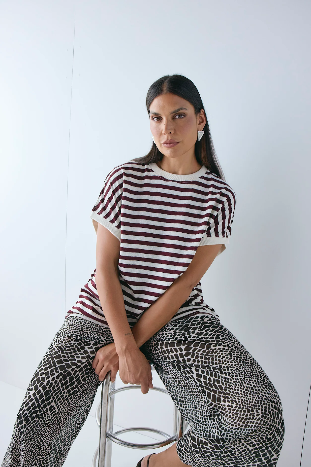 Lori Tank Wine Stripe - Image 6