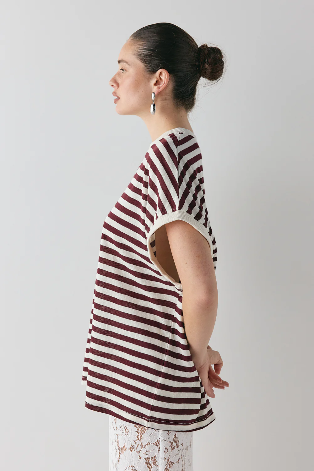 Lori Tank Wine Stripe - Image 7