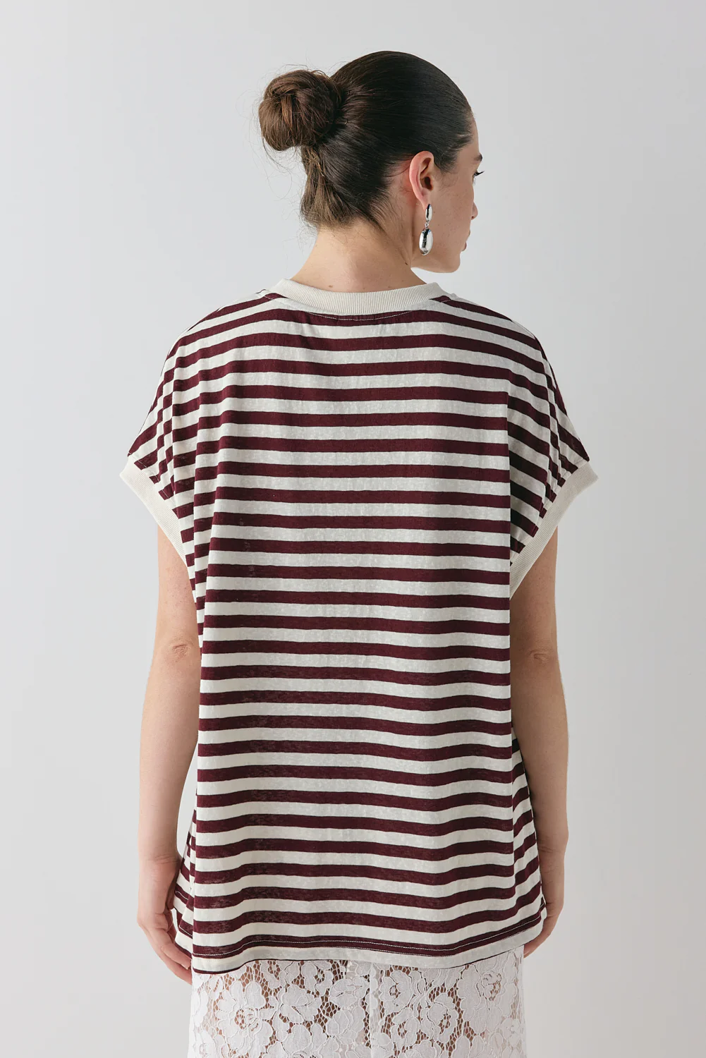 Lori Tank Wine Stripe - Image 8