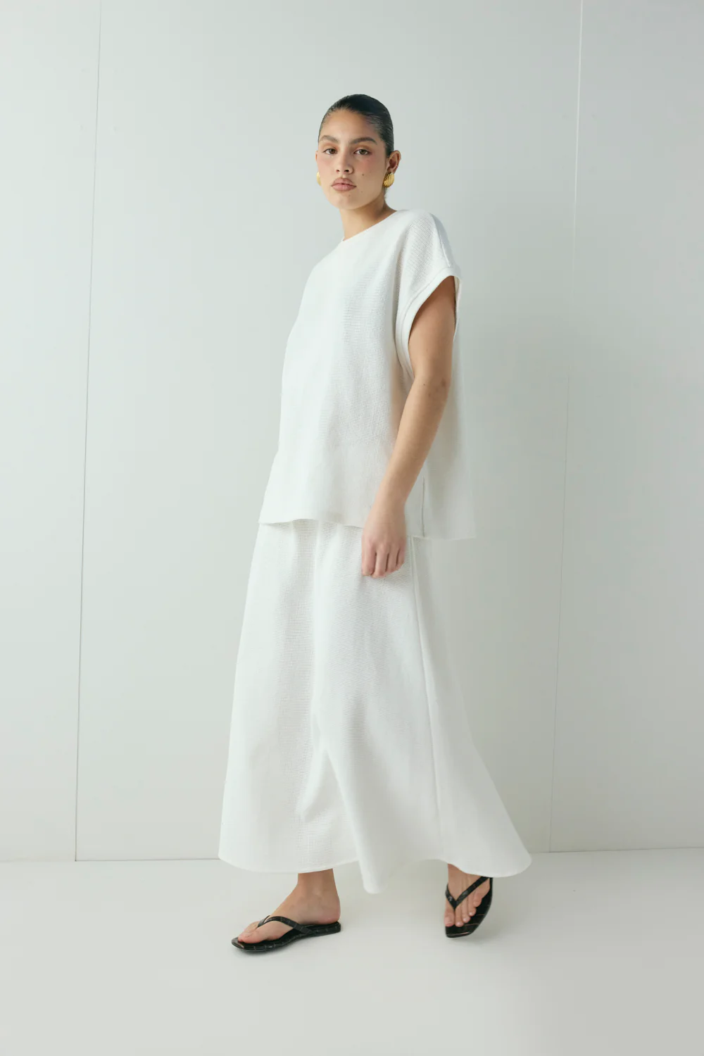 Lori Waffle Tank White - Image 3