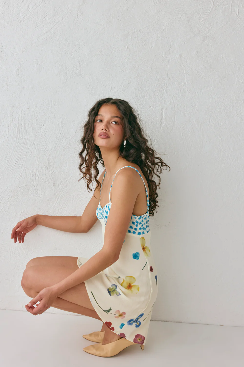 Love Language Bias Cut Mini Dress Floral - Image 4