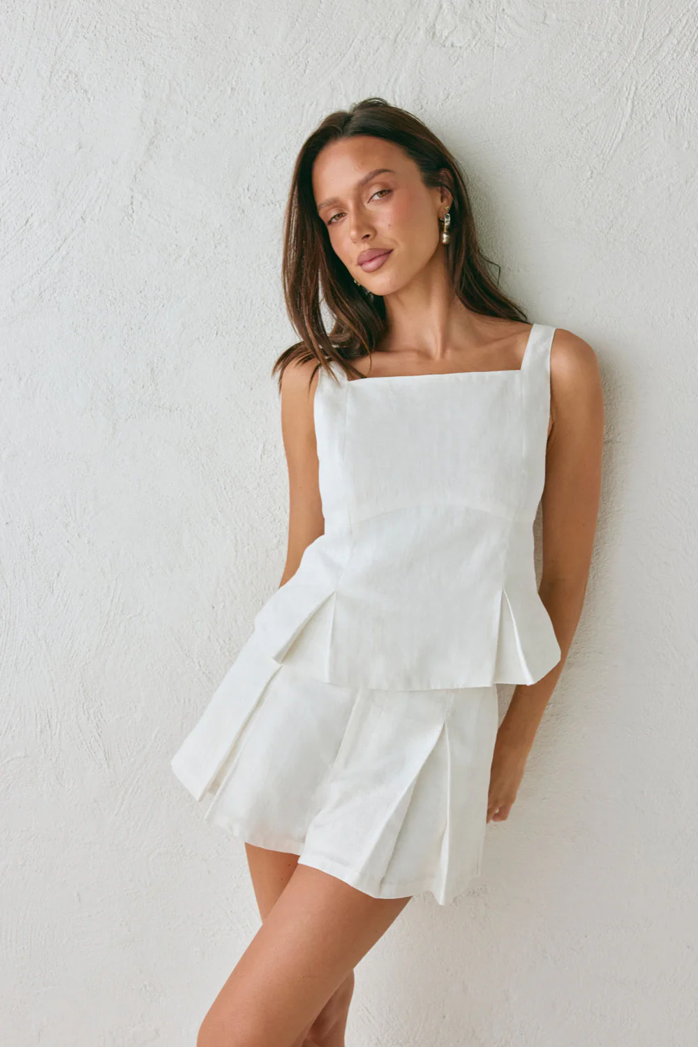 Luna Linen Top White - Image 2
