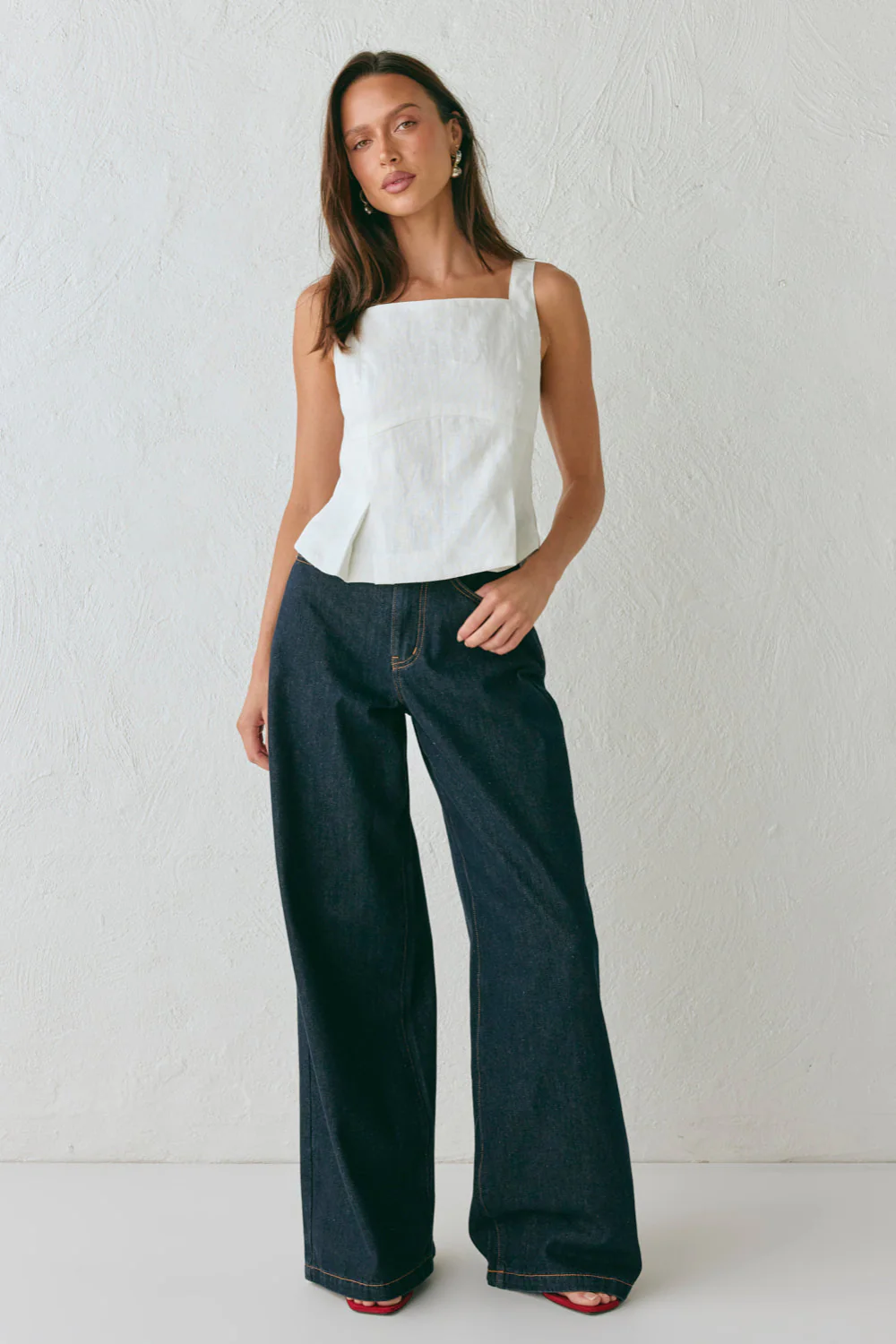 Luna Linen Top White - Image 4