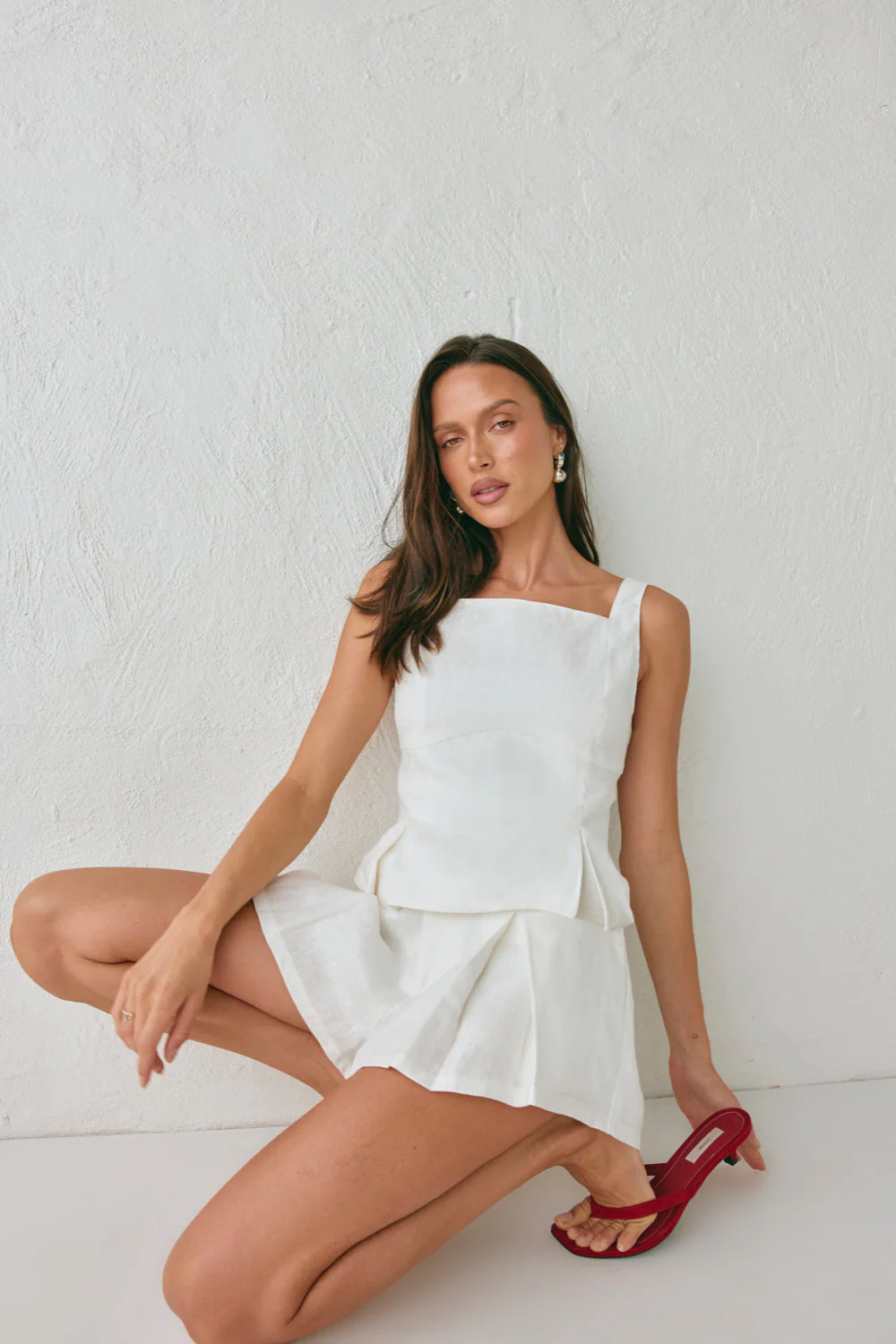 Luna Linen Top White - Image 6