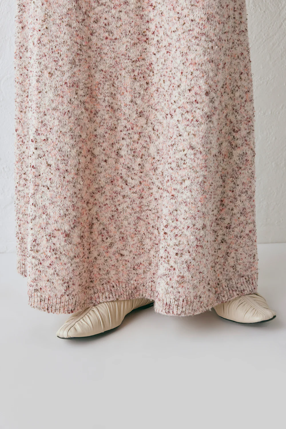 Lya Knit Maxi Skirt Pink Marle - Image 3