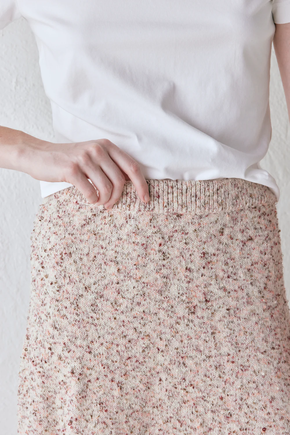 Lya Knit Maxi Skirt Pink Marle - Image 6