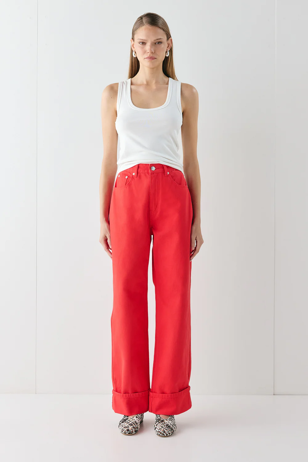 Manon Denim Jeans Red - Image 4