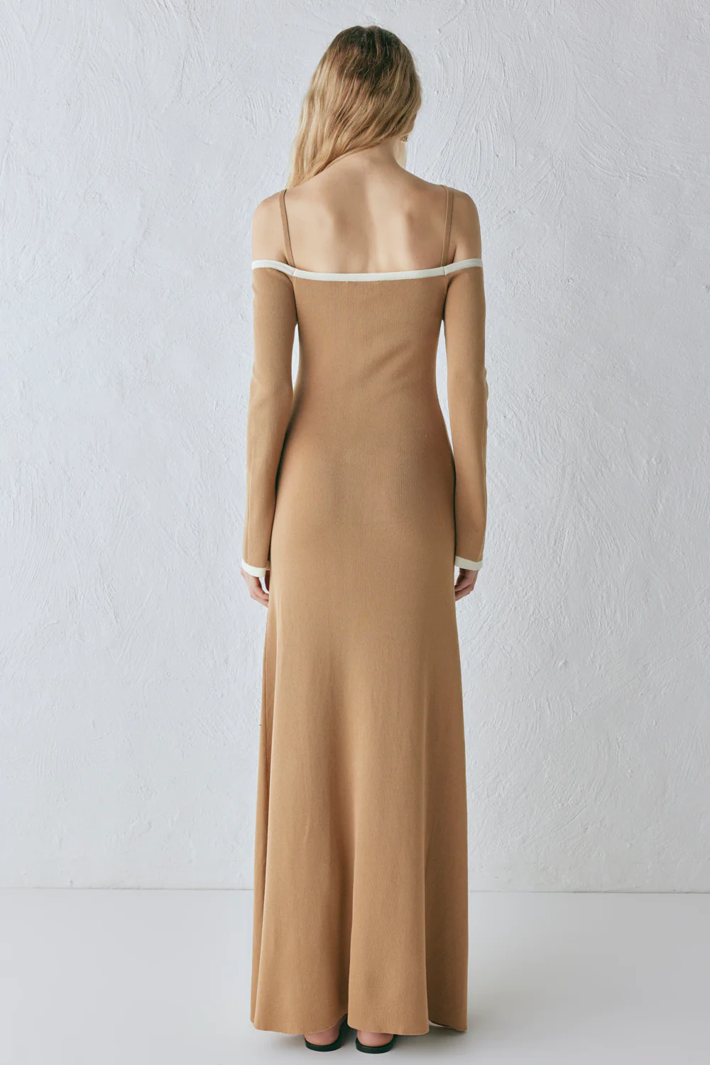 Marlee Knit Maxi Dress Tan - Image 9