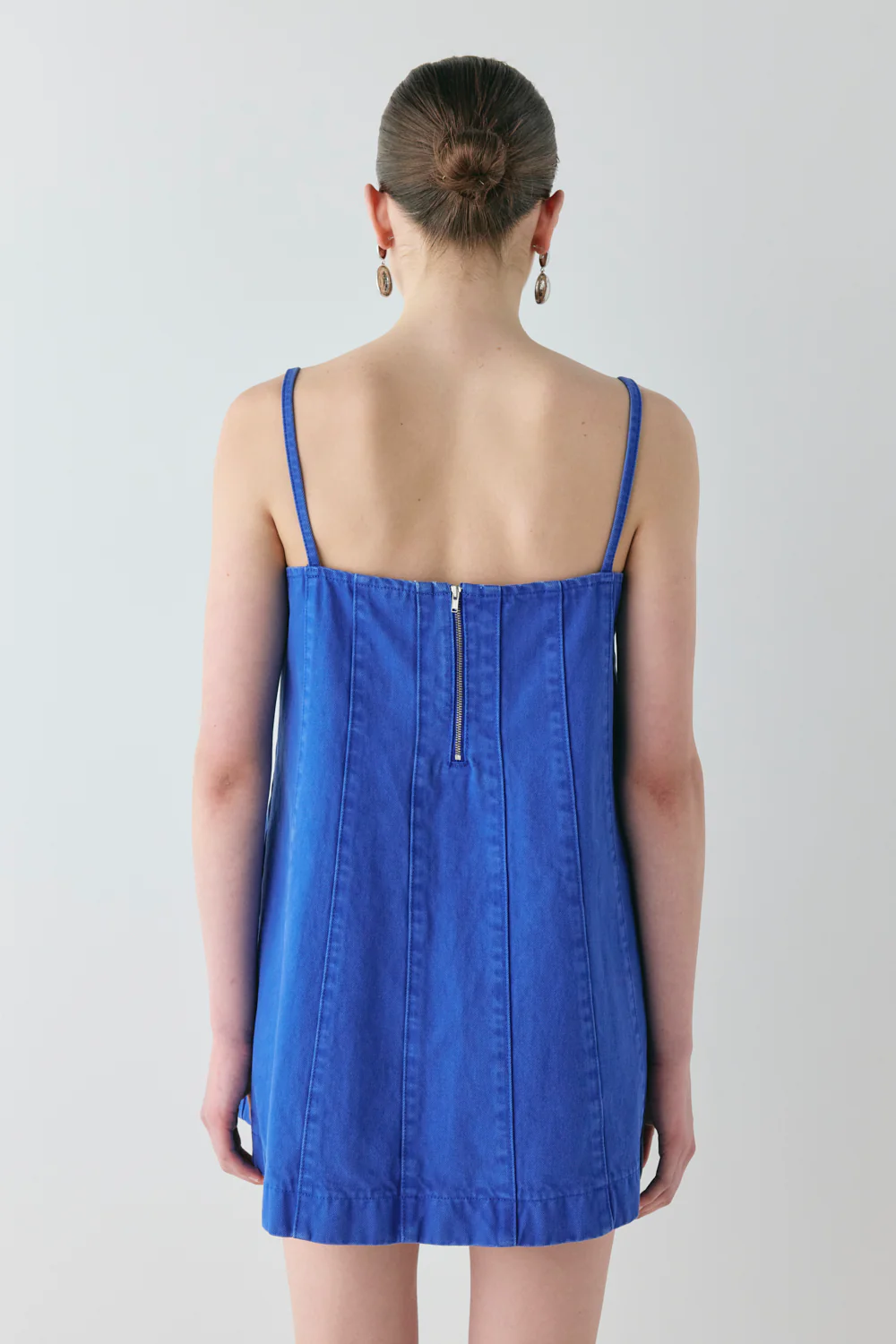 Maxine Denim Mini Dress Cobalt - Image 5