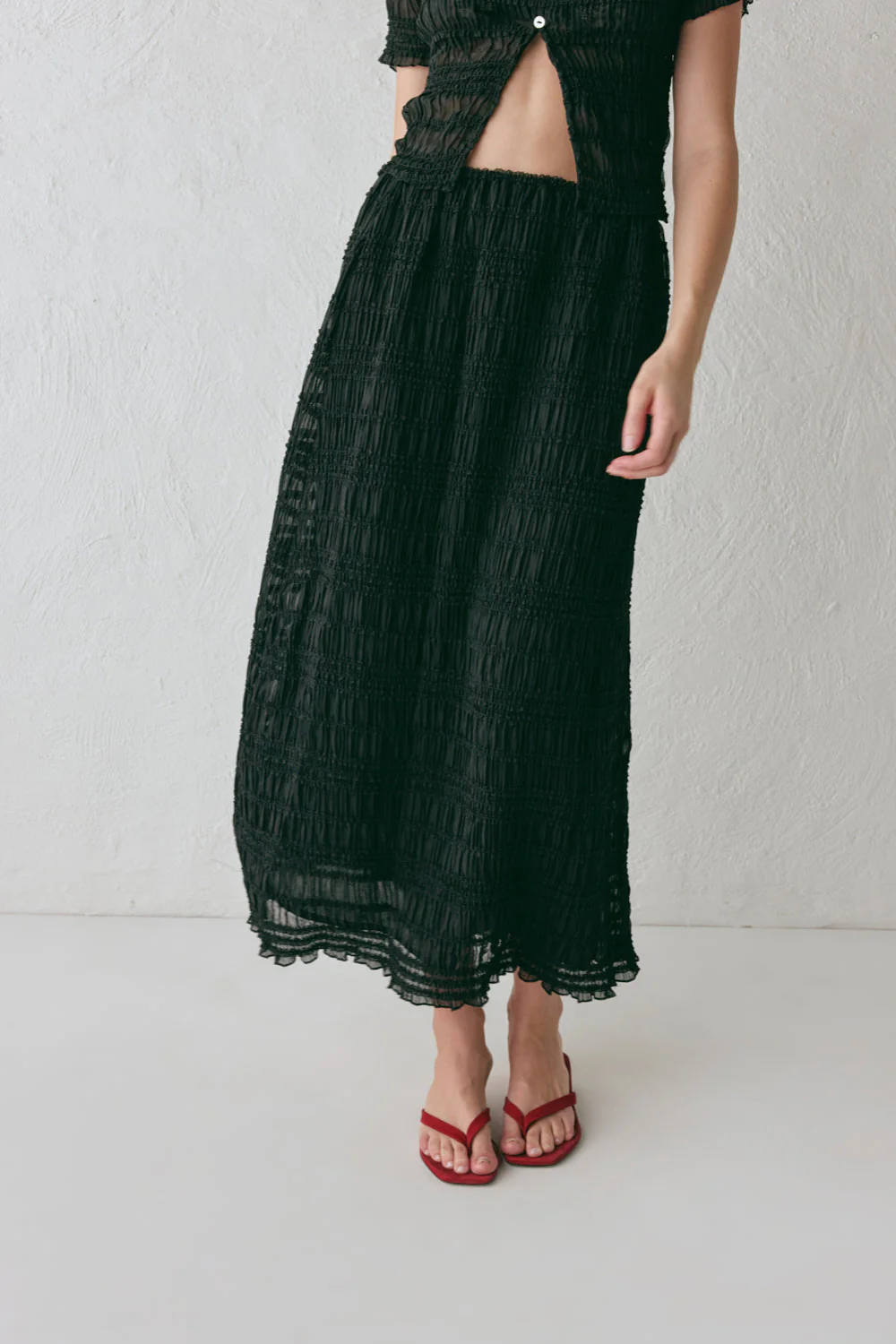 Mia Midi Skirt Black - Image 2