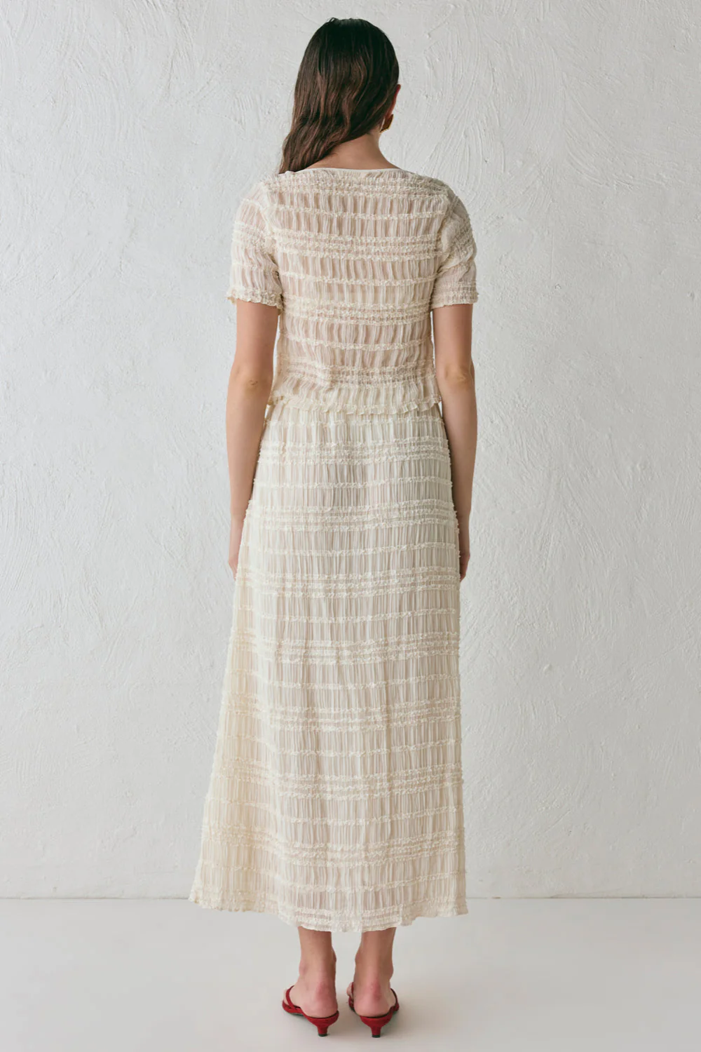Mia Midi Skirt Cream - Image 6
